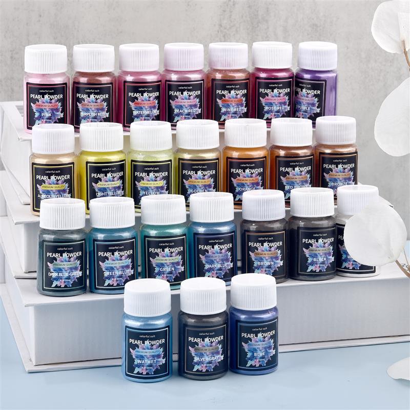 Pearl Powder Resin - 24Color 20ml Pearlescent Powder Epoxy Resin