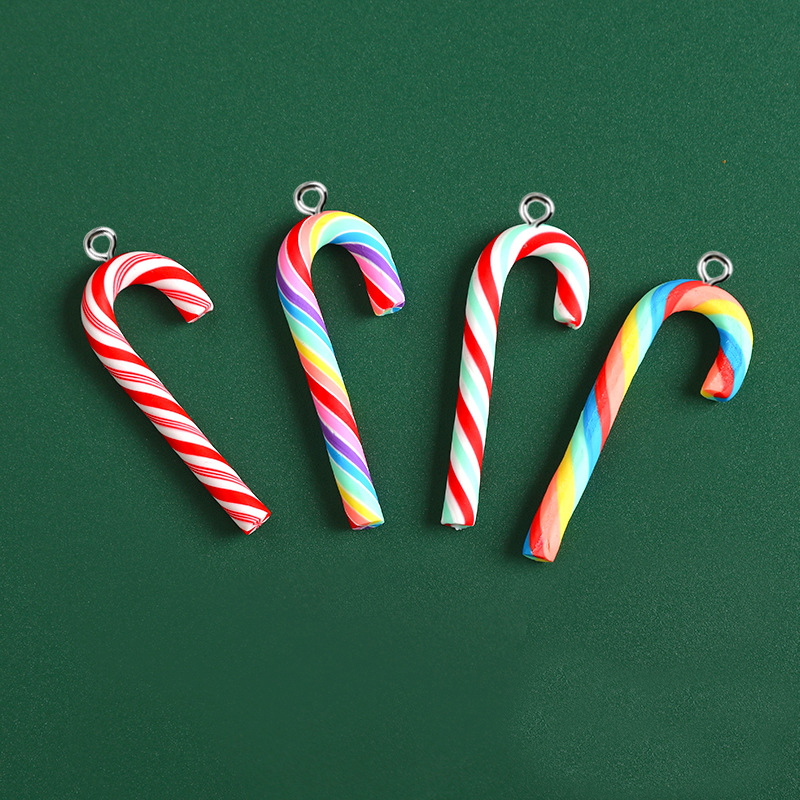 Resin Art Box - 10pcs Cute Clay Christmas Pendants Charms