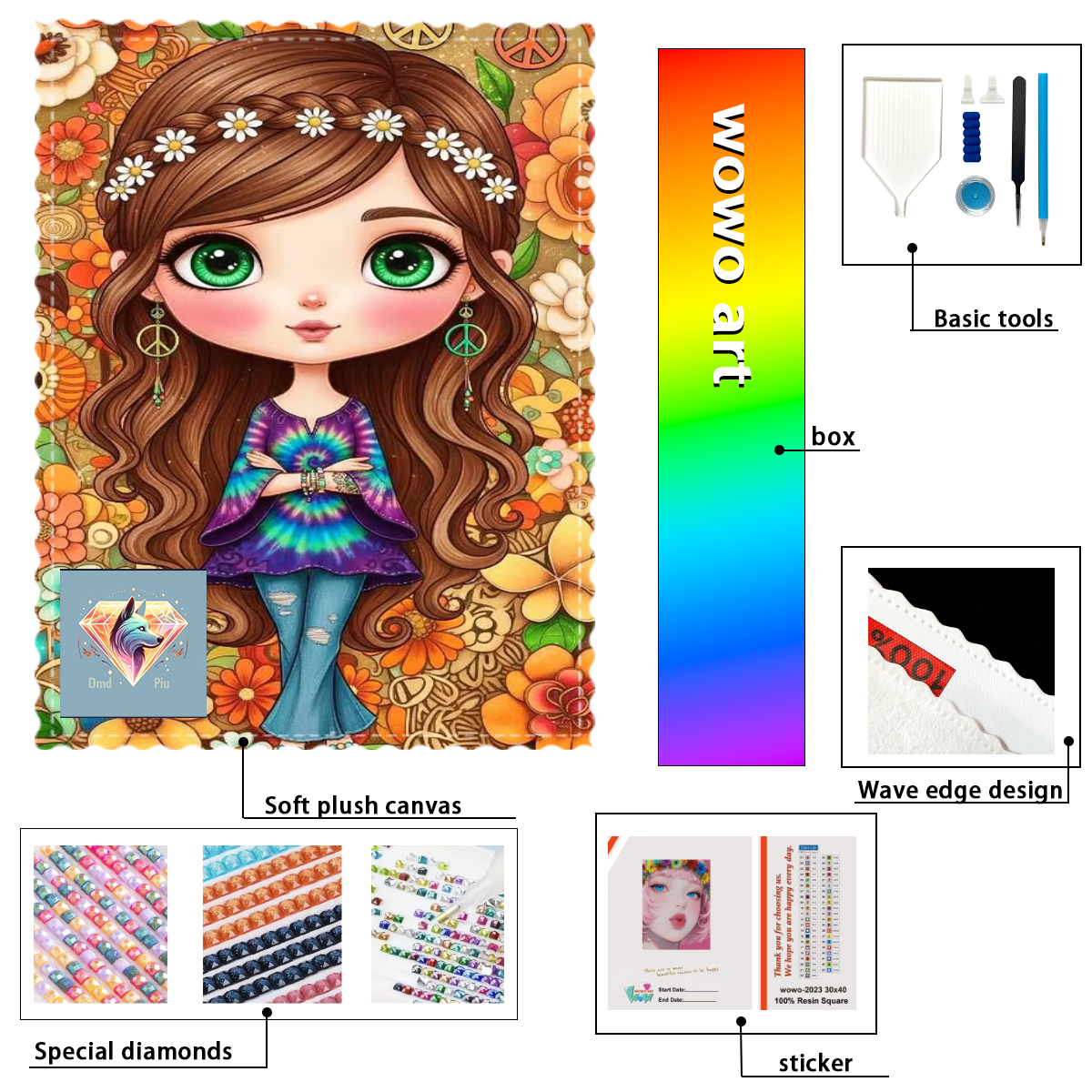 Resin Art To Buy - 【Piu Diamond Art】Chica de anime 100%