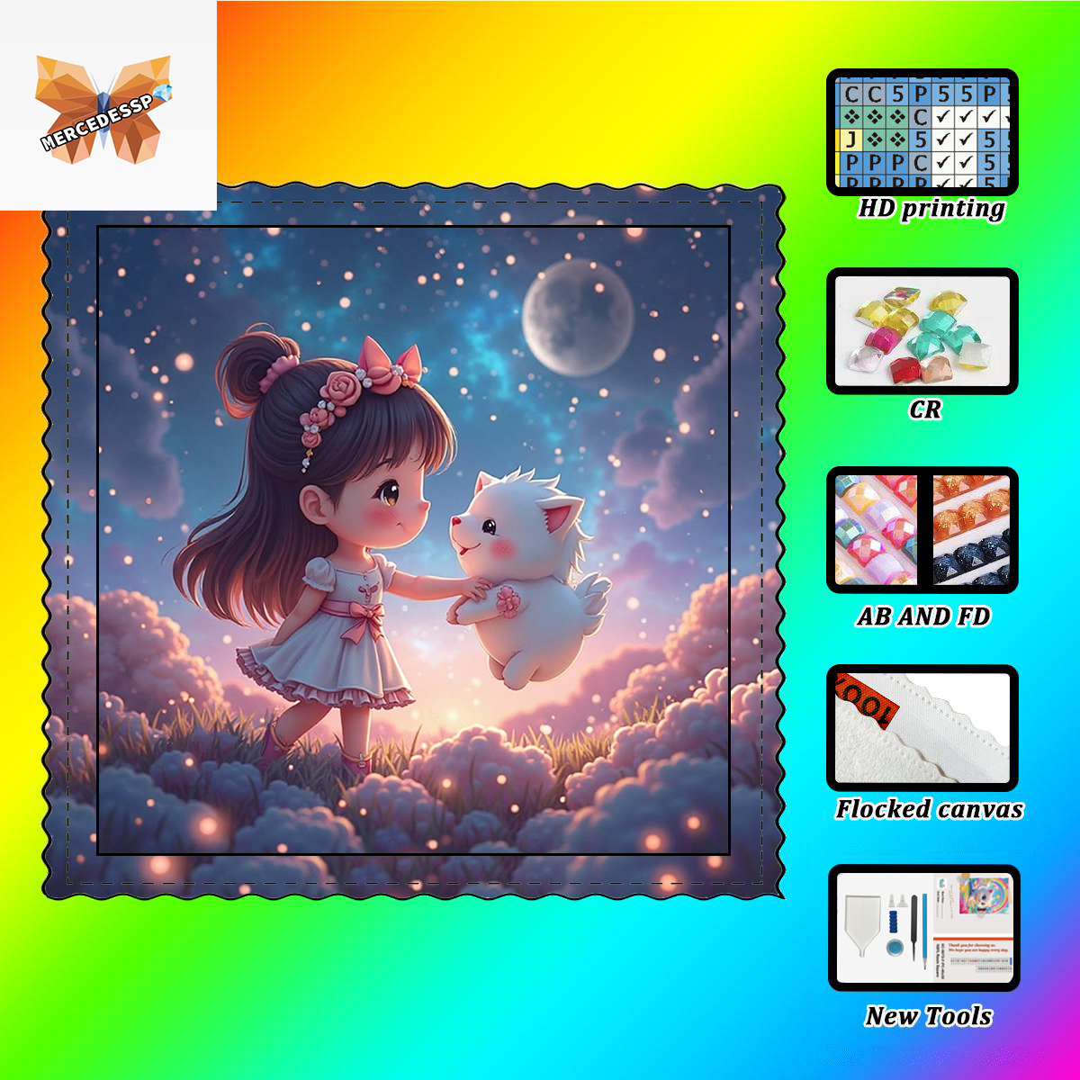 Resin Art To Buy - 【MERCEDESSP Diamond Art】The little girl in