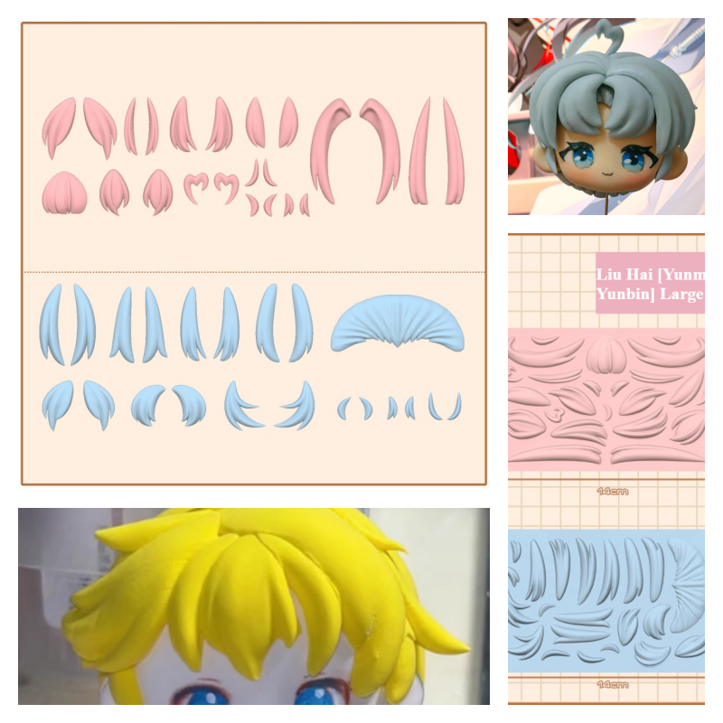 Resin Art Clay - Clay Bangs Silicone Mold Handmade DIY
