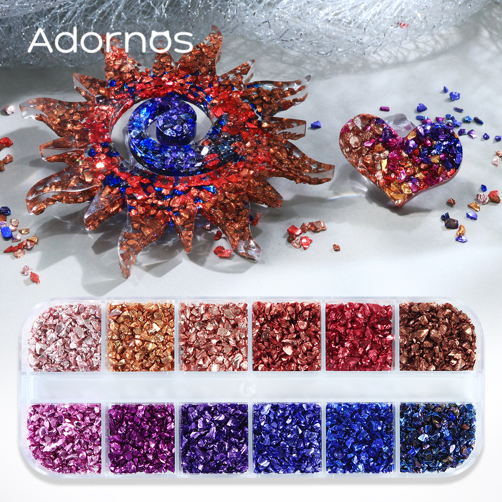 Resin Art A Keychain - Multicolor Irregular Broken Stone Epoxy Resin