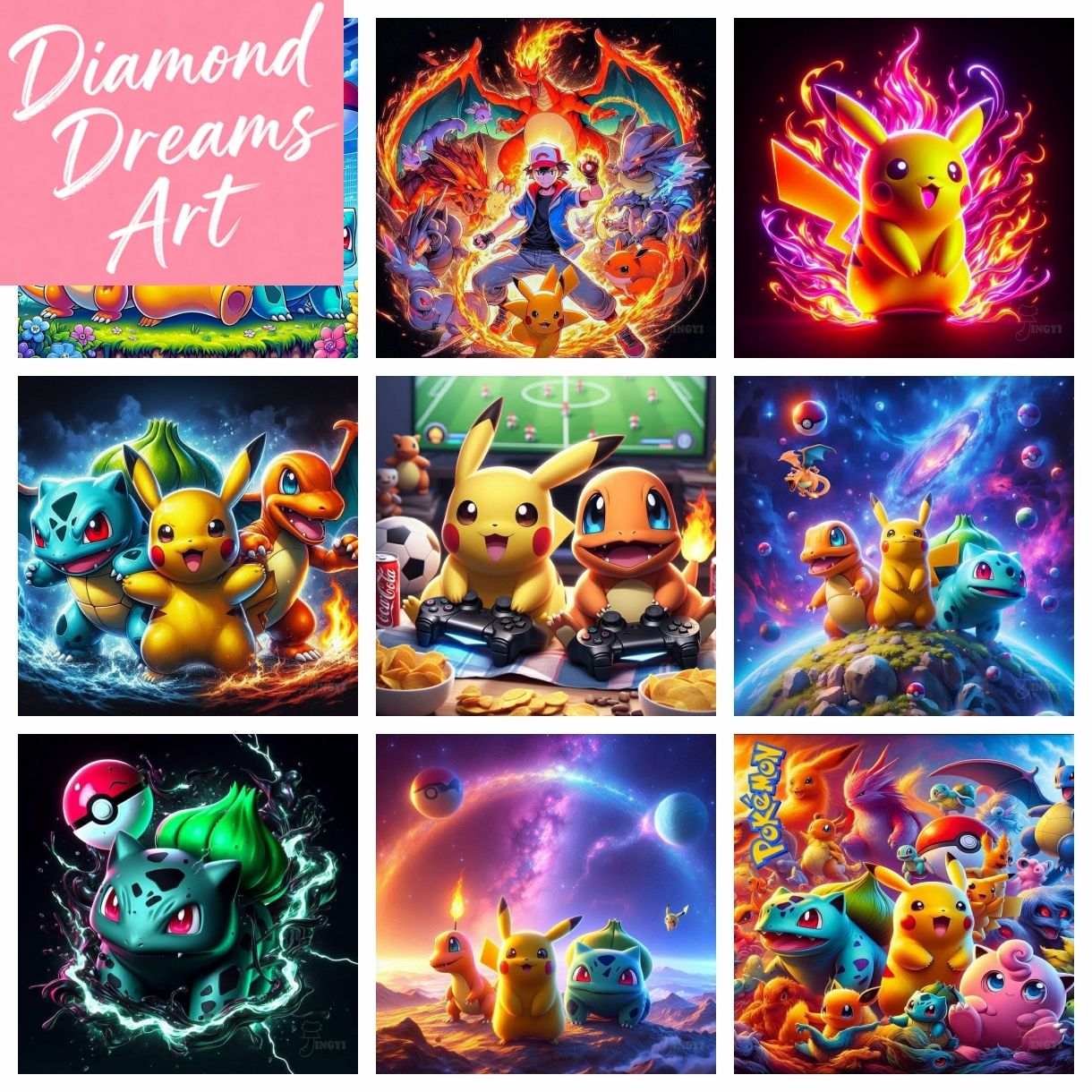 Resin Art Kits - 2025 New Popular Pikachu Anime Pokemon