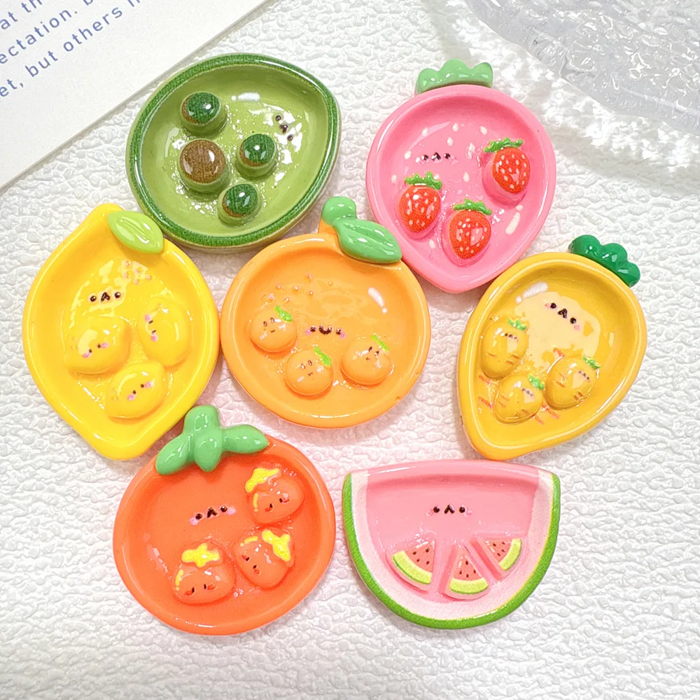 Resin Art Phone Case - Resin Kawaii Fruit Plates Miniature Flatback
