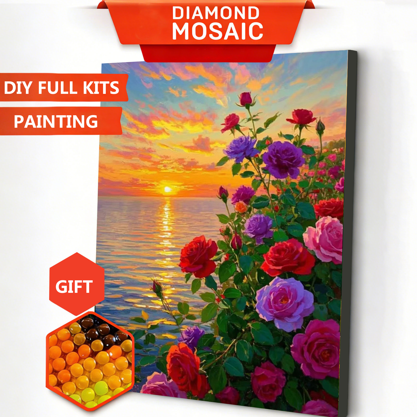 Resin Art Rose - AZQSD Diamond Art Paintings Rose Flower