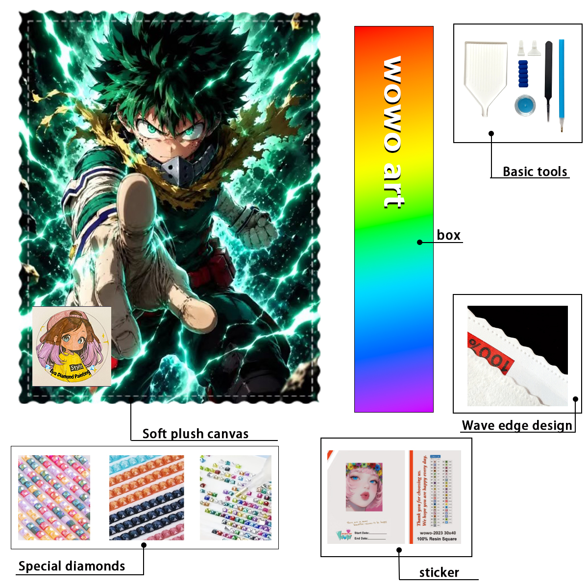 Resin Art To Buy - 【eva Diamond Art】Anime characters 100% resin