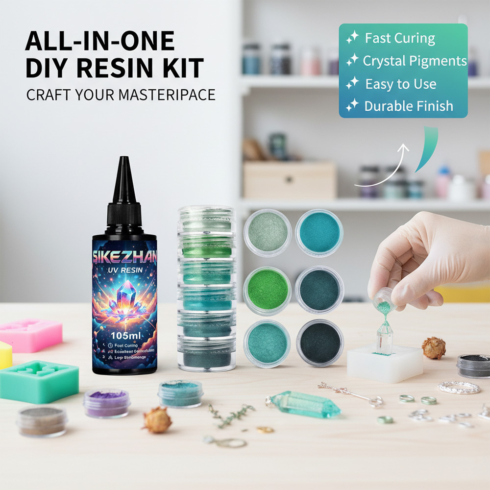 Pearl Powder Resin - SIKEZHAN UV Resin 105ml & 6