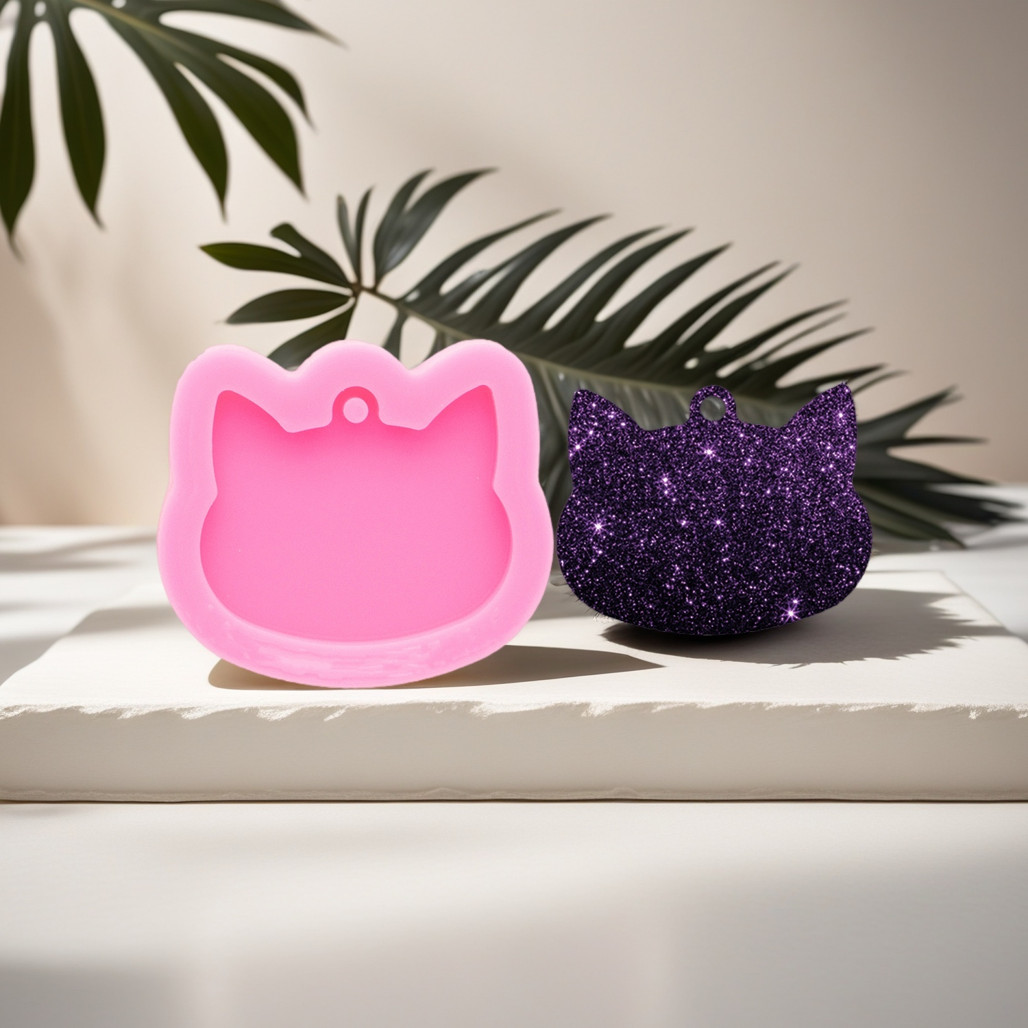 Resin Art A Keychain - Silicone Cat Molds DIY Epoxy Resin