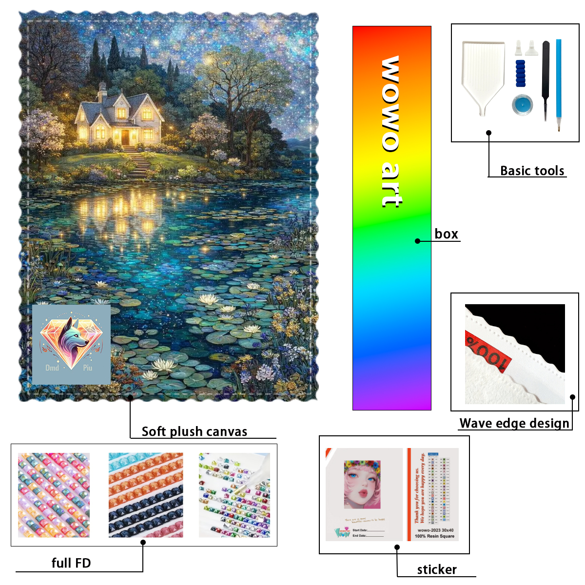 Resin Art To Buy - 【Piu Diamond Art】Lámpara de habitación y