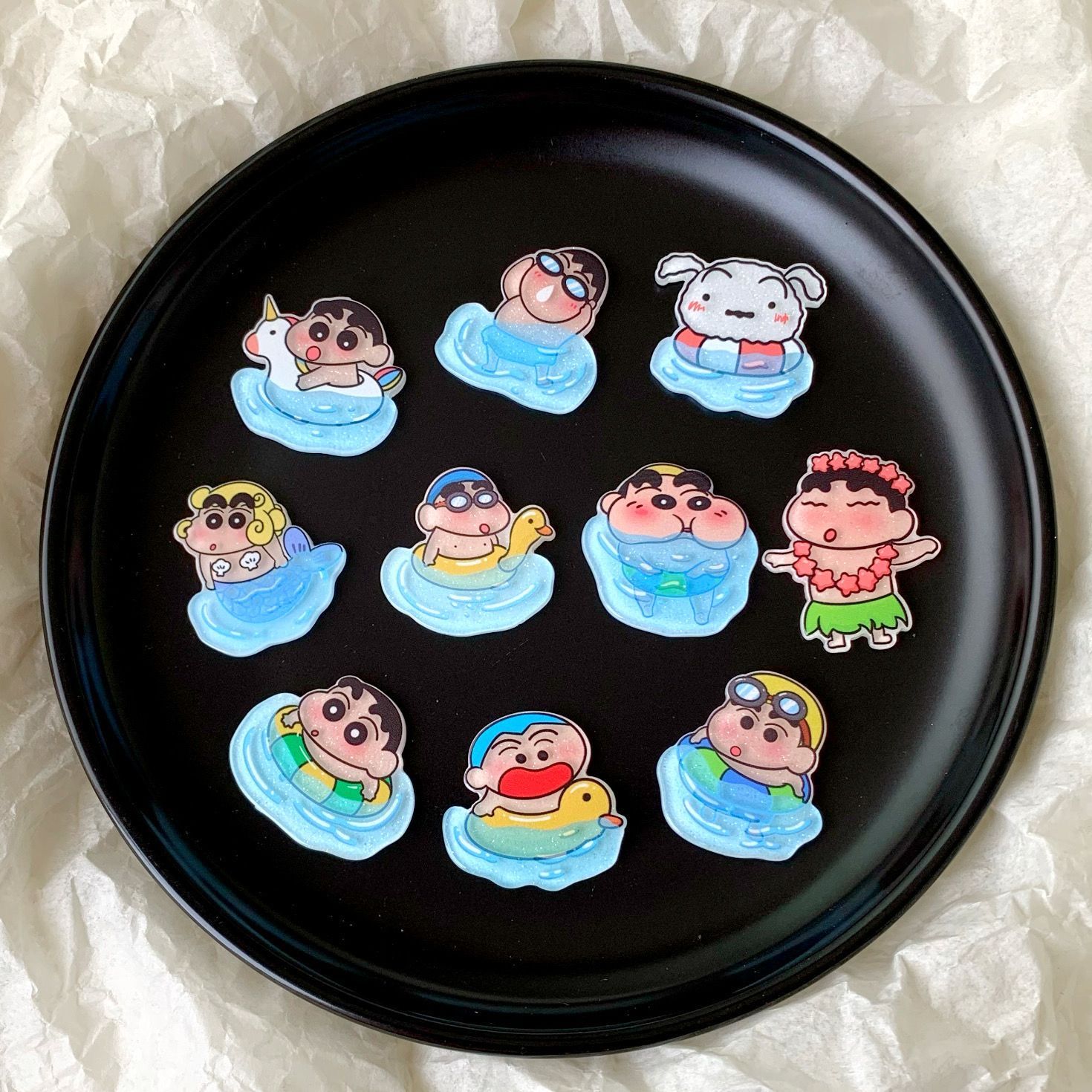 Resin Art Phone Case - Crayon Shin-chan resin accessory fan water
