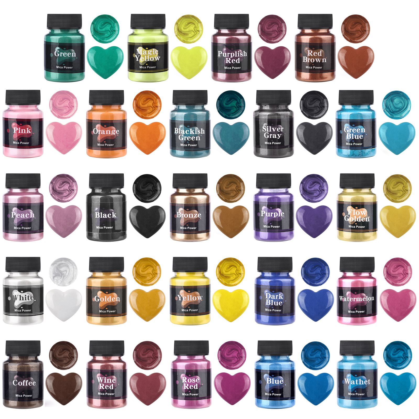 Pearl Powder Resin - 50ml 24 Colors Resin Pearl Powder