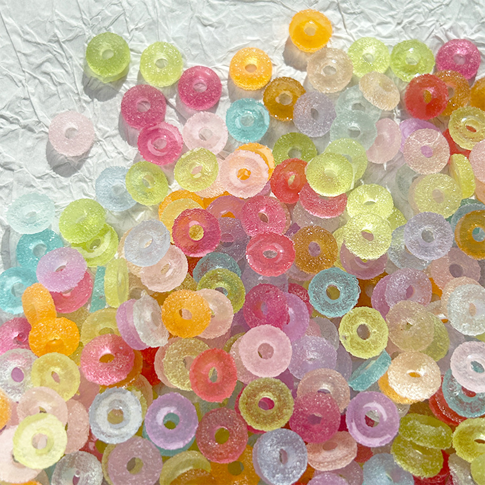 Resin Art Phone Case - AE11 50Pcs 10mm Cute Sugar Donut