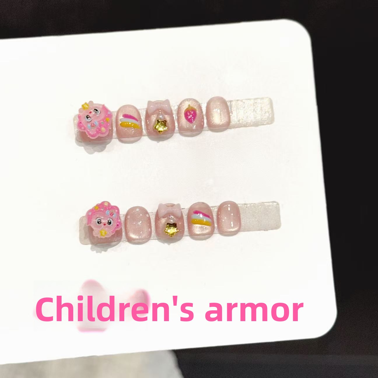 Resin Art Sticker - 10PCS Handmade Nail Art Pink Dream