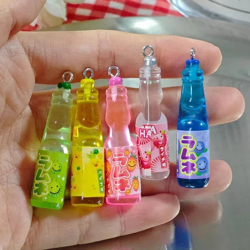 Resin Art Box - 10Pcs Tiny Soda Bottle Resin Charms