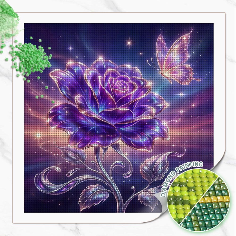 Resin Art Rose - Huacan Full Square Round Diamond Painting