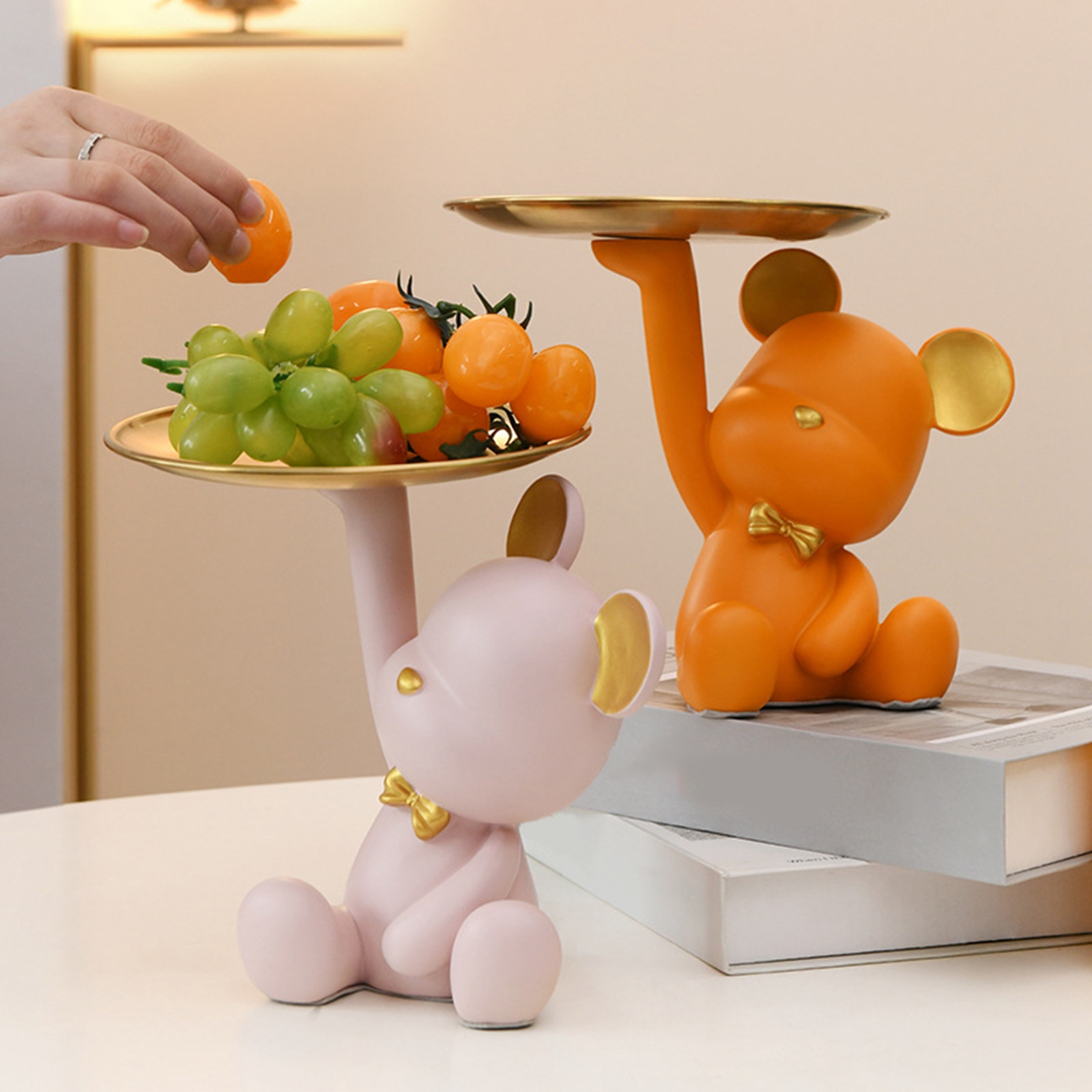 Resin Art Tray - Creative Resin Bear Figurine Cute Statue
