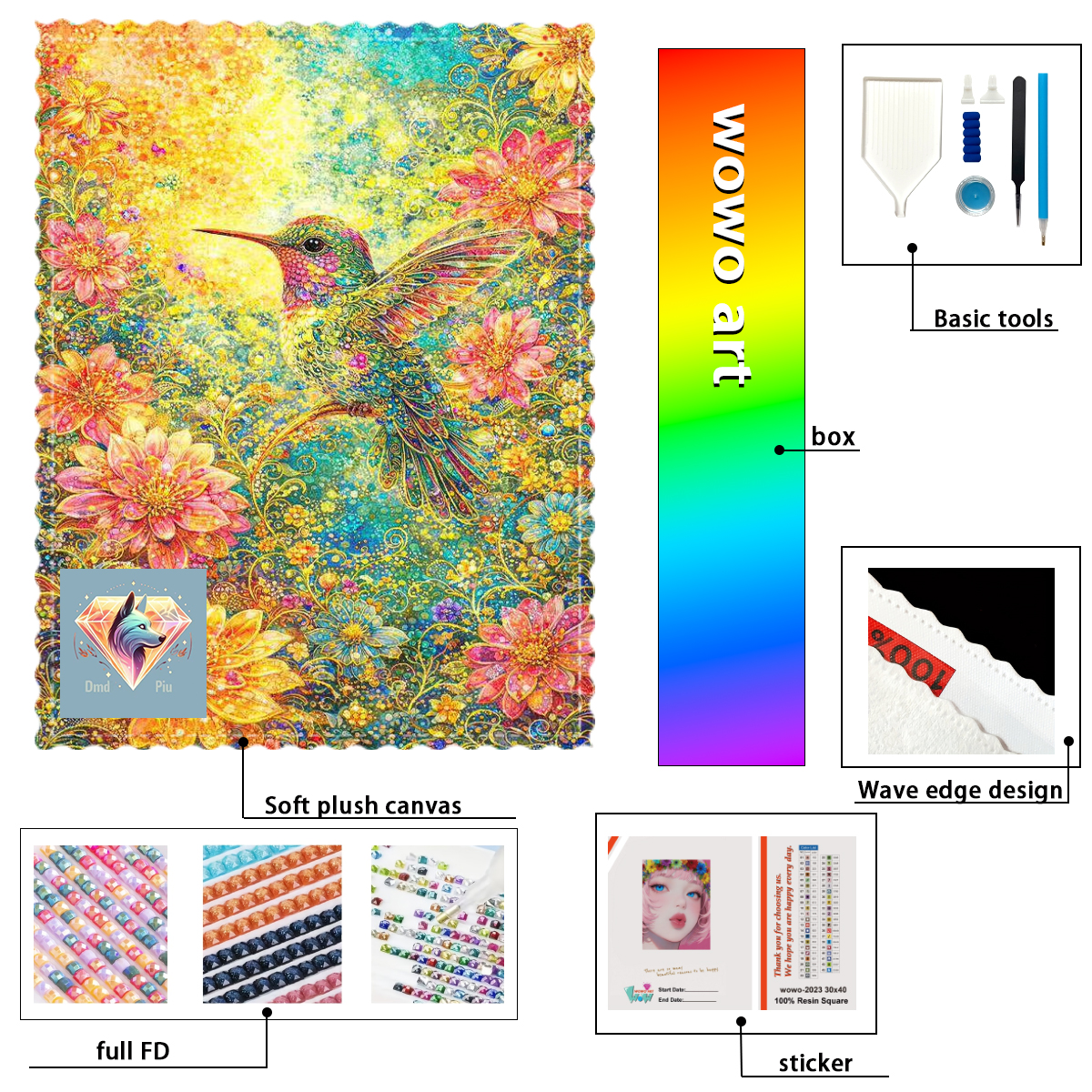 Resin Art To Buy - 【Piu Diamond Art】El pájaro verde y