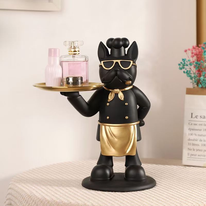 Resin Art Tray - Resin Pirate Chef Statue Tray Remote