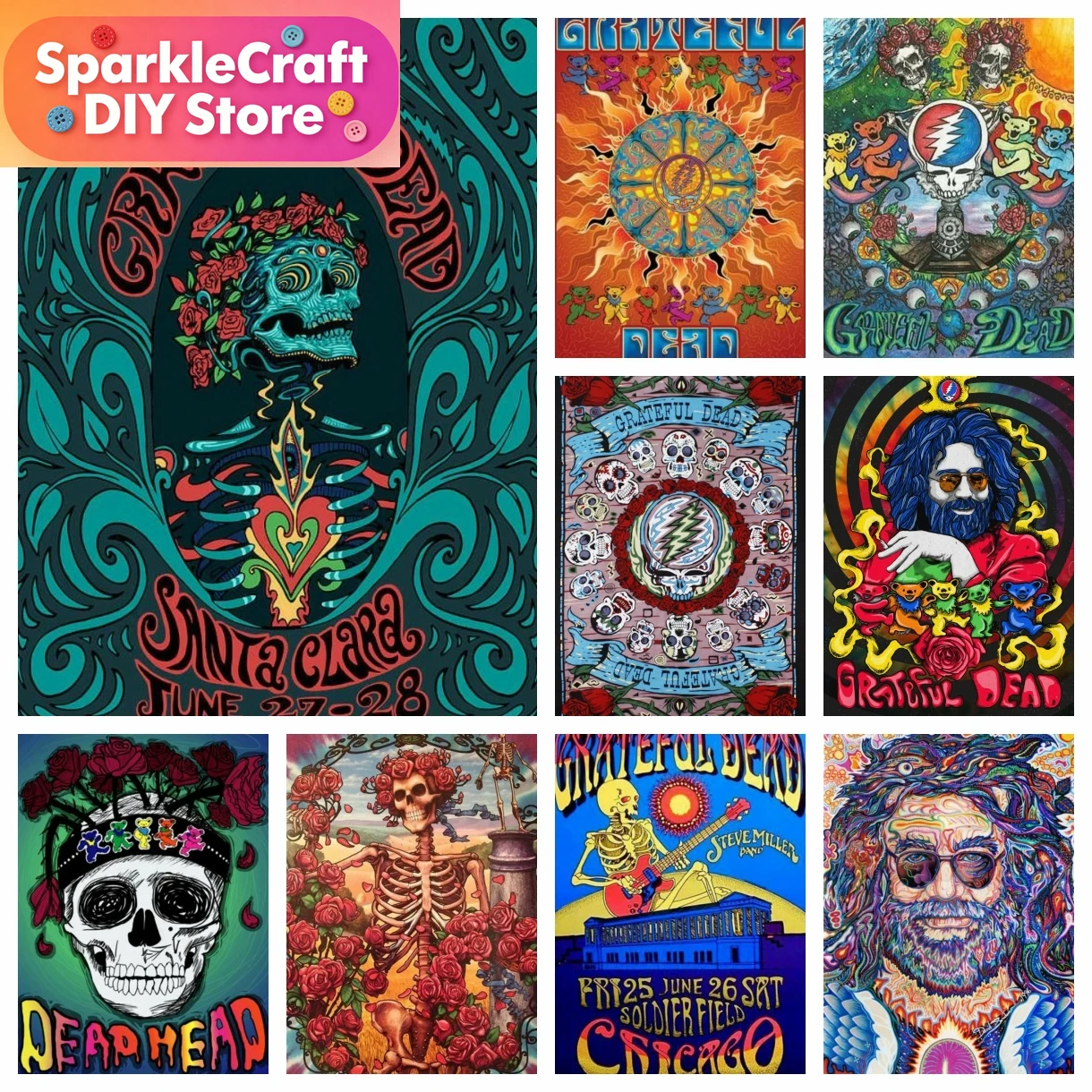 Resin Art Rose - 5D DIY Diamond Painting Grateful Dead