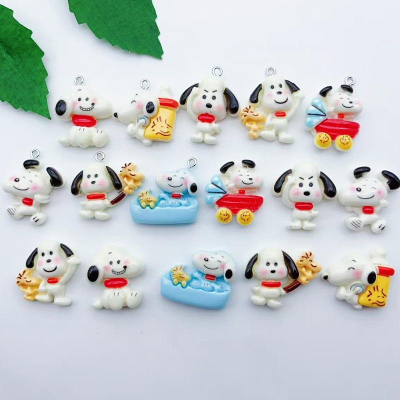 Resin Art Box - 12pcs resin cartoon dog pendant, DIY