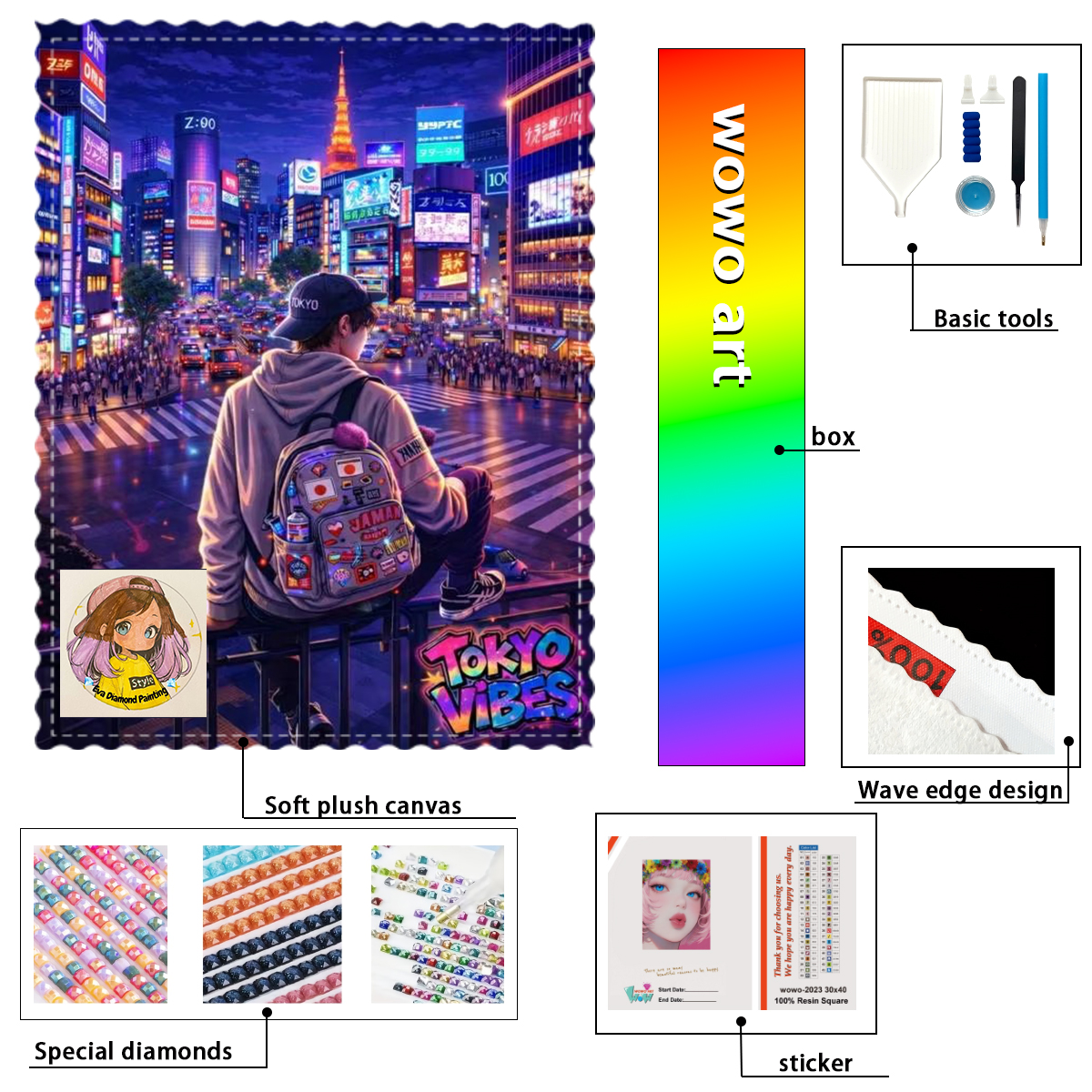 Resin Art To Buy - 【eva Diamond Art】Boy and backpack 100%