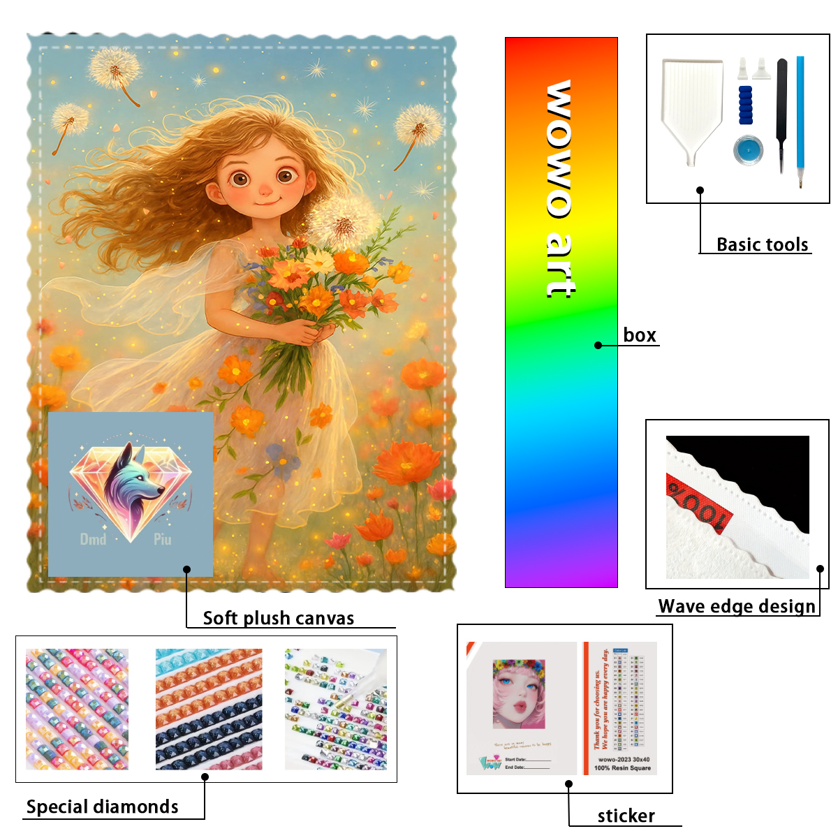 Resin Art To Buy - 【Piu Diamond Art】Recogiendo flores 100% resin