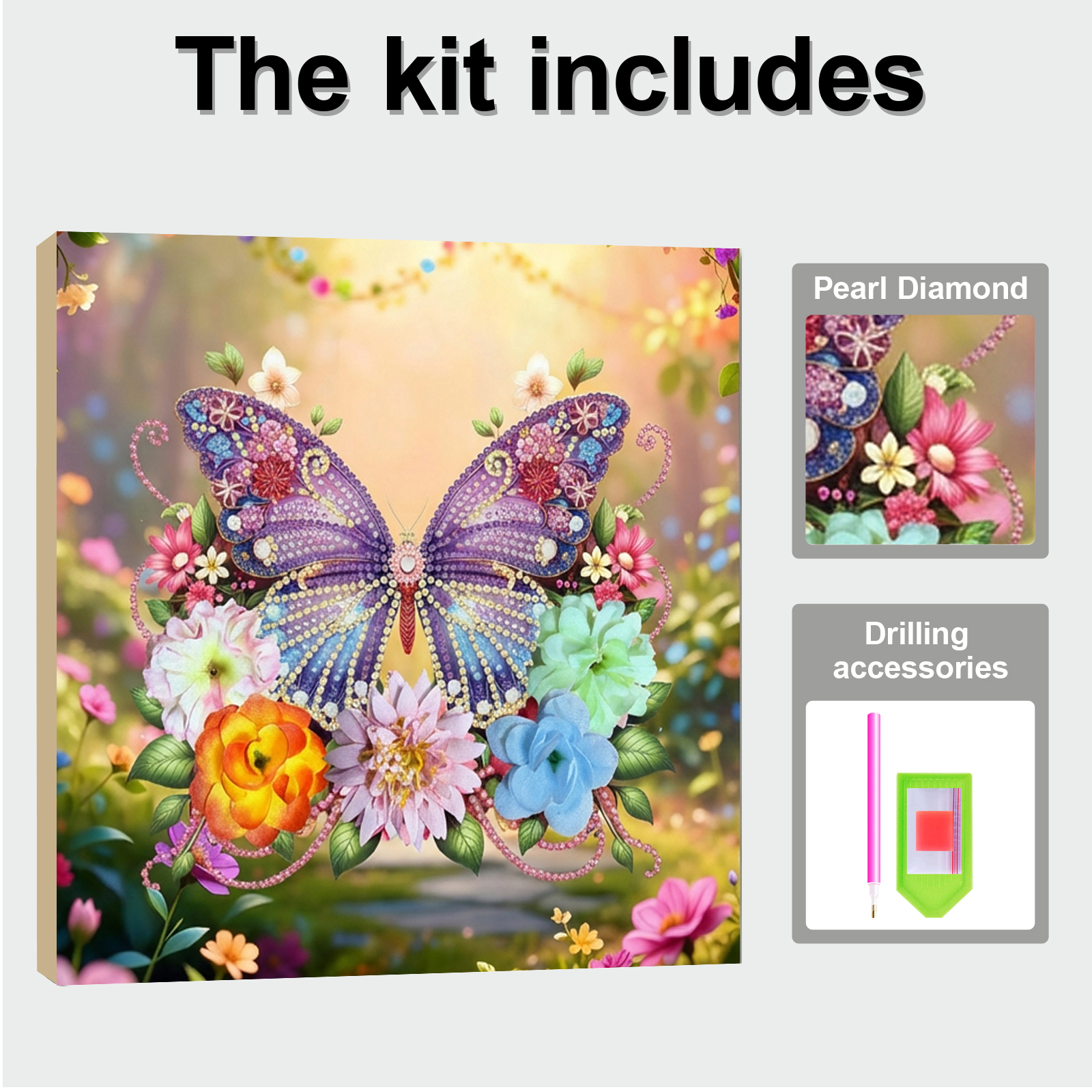 Resin Art Frame - Butterfly DIY Diamonds Dots Gem Art