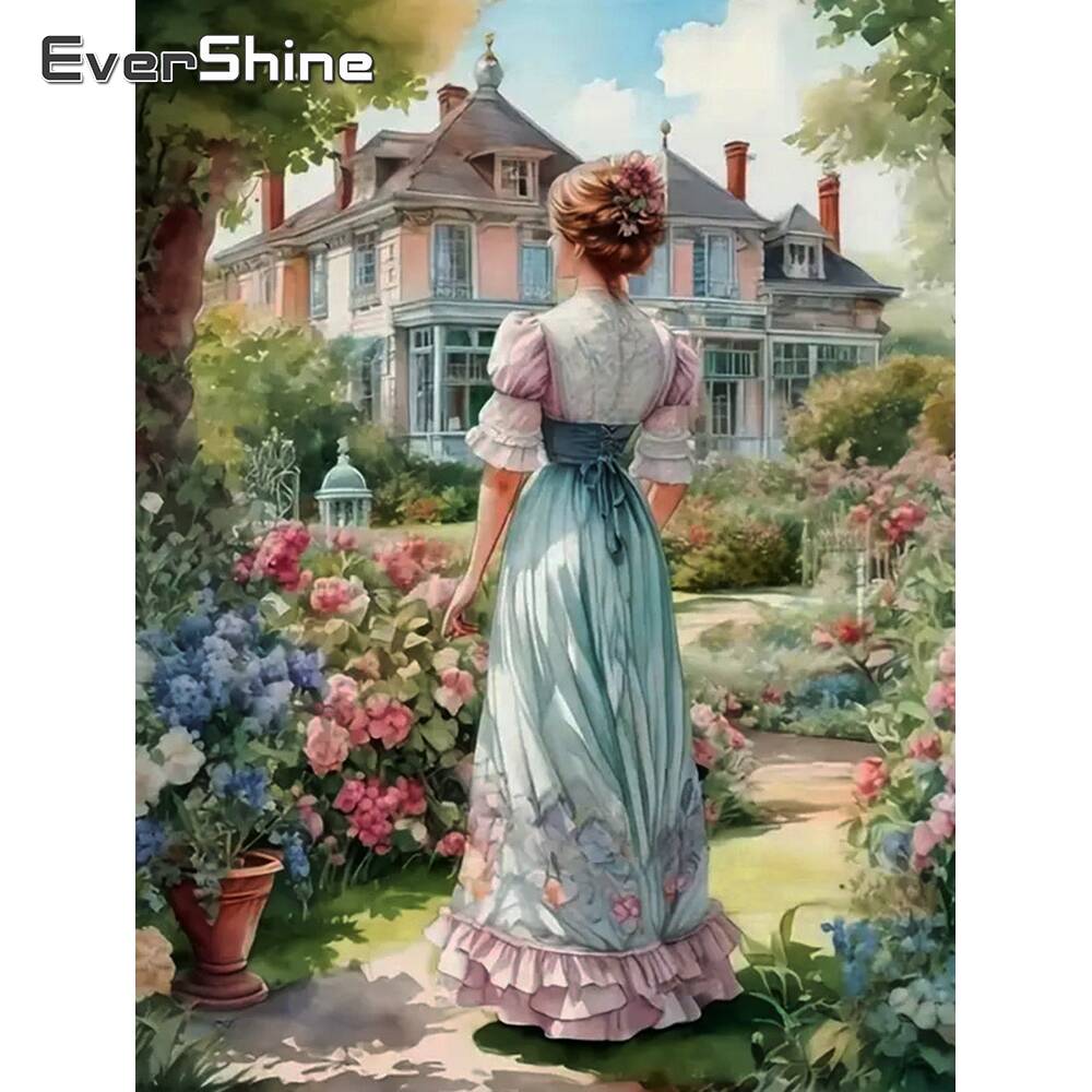 Resin Art Wall - Evershine 5D Diamond Painting Woman Cross