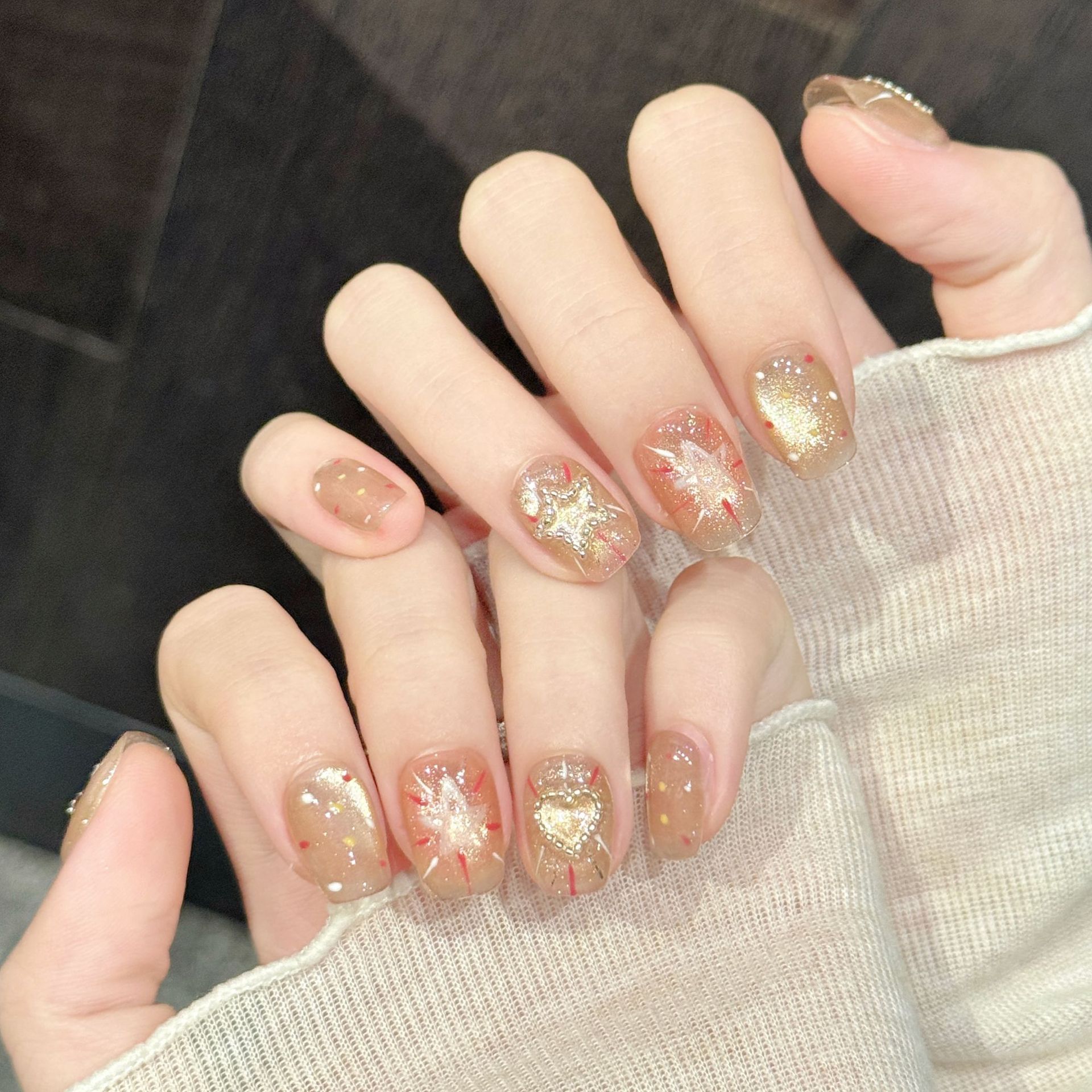 Resin Art Glitter - 10pcs Handmade Glitter Star Y2k Nails