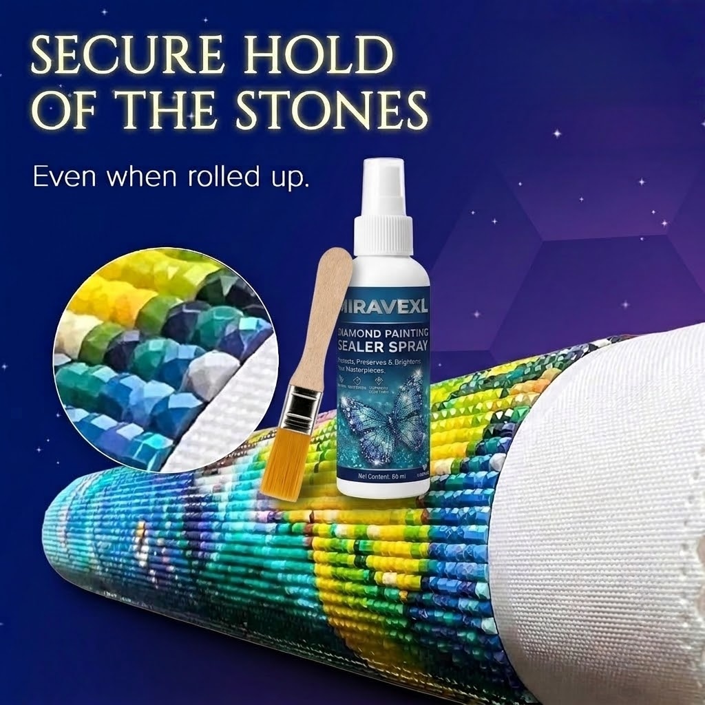 Resin Art Glitter - Professional Diamond Painting Sealer Spray &