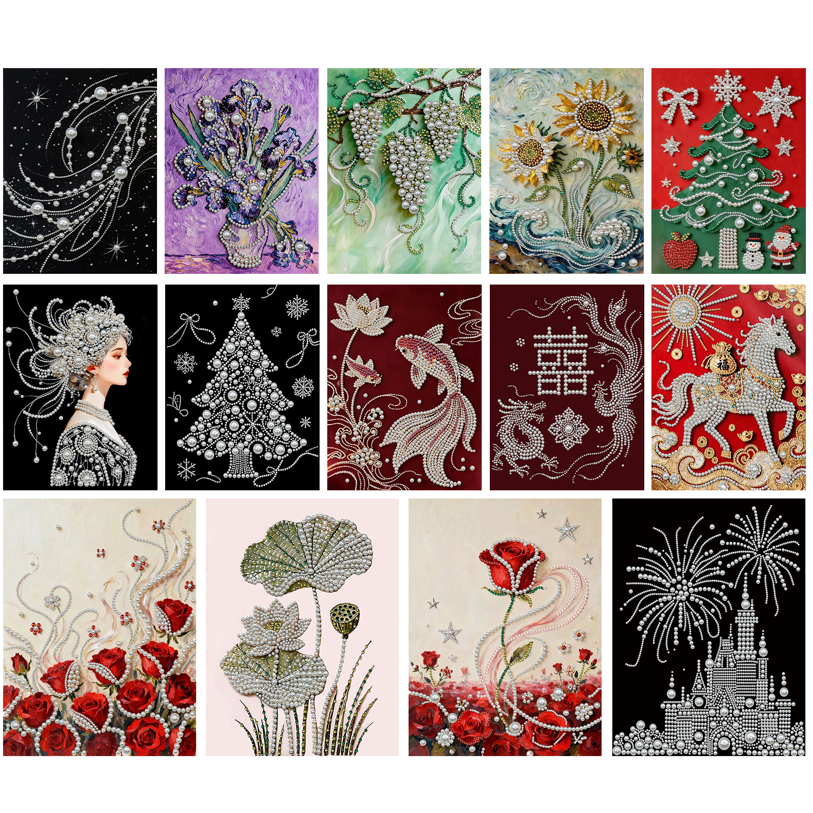 Resin Art Ideas With Pictures - DIY Pearl Diamond Dots Paintings Picture