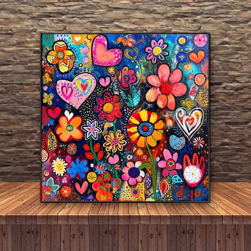 Resin Art Frame - Flower Pattern DIY Diamond Arts Colorful