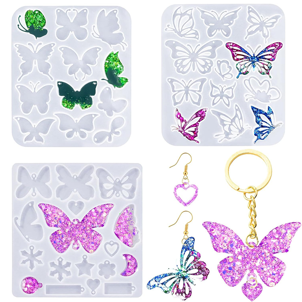 Resin Art A Keychain - Resin Earring Molds Butterfly Jewelry Resin