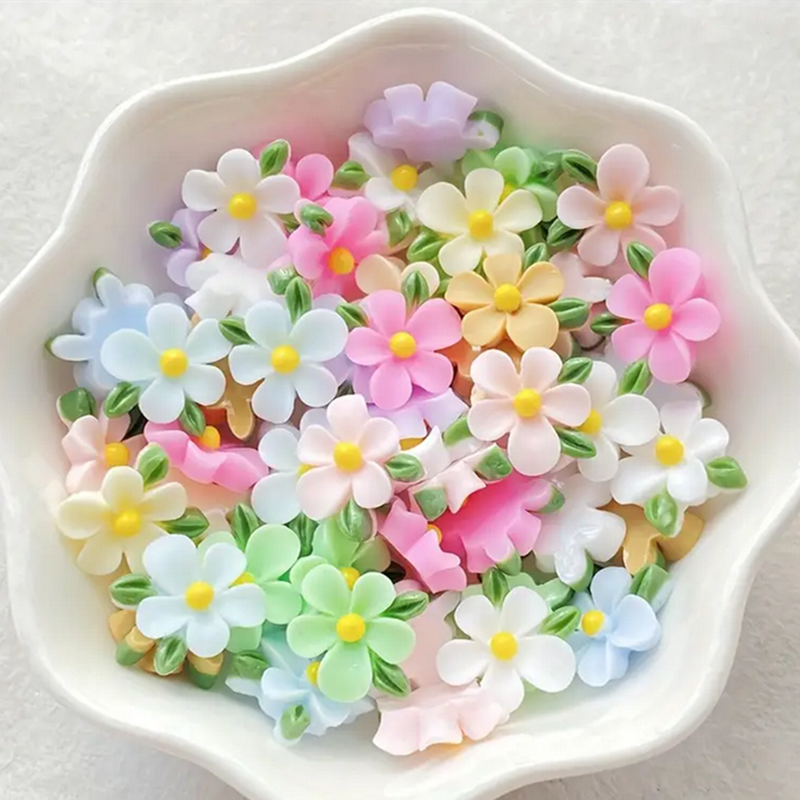 Resin Art Rose - 60pcs Mixed Resin Mini Colorful roses