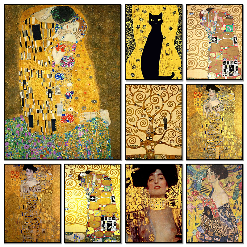 Resin Art Wall - Classic Gustav Klimt Abstract Figure Artwork