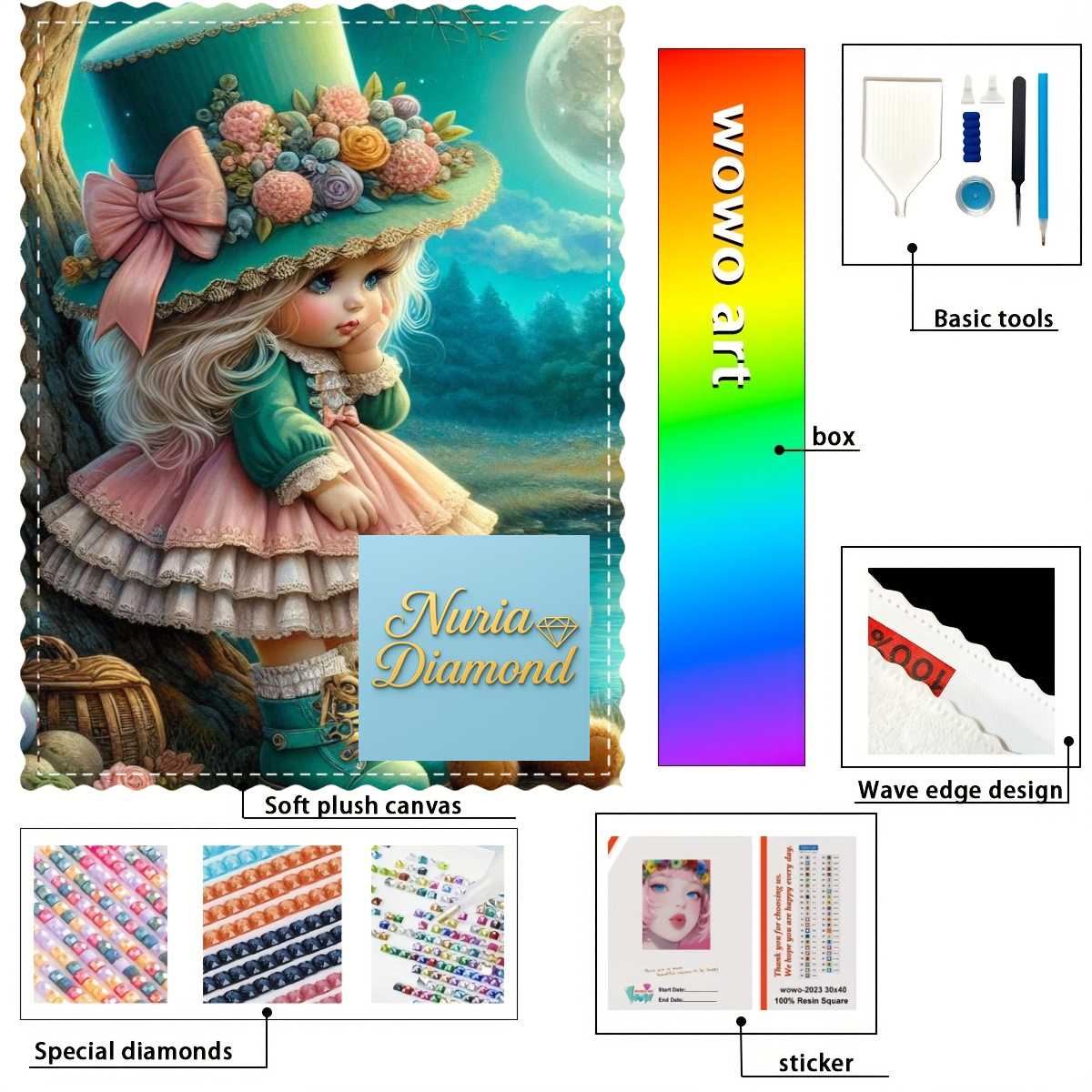 Resin Art To Buy - 【Nuria Diamond Art】cute little girl 100%