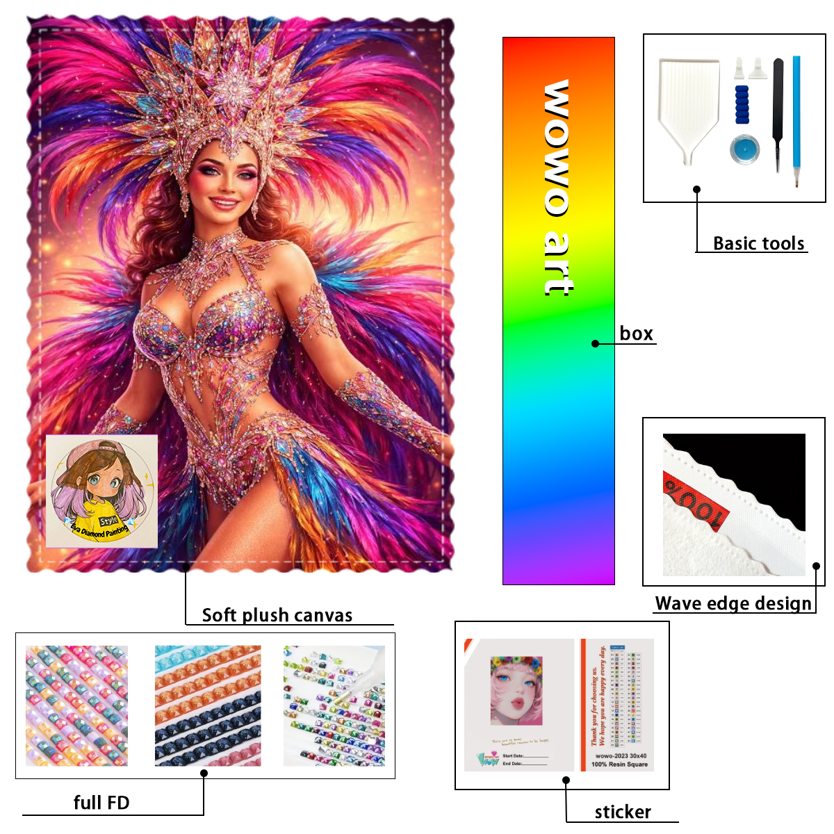 Resin Art To Buy - 【eva Diamond Art】Chica bailando una danza