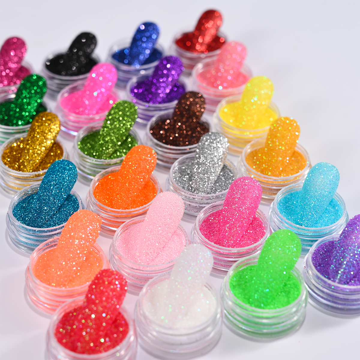 Pearl Powder Resin - 24Colors/Set Holographic Nail Art Glitter Powder