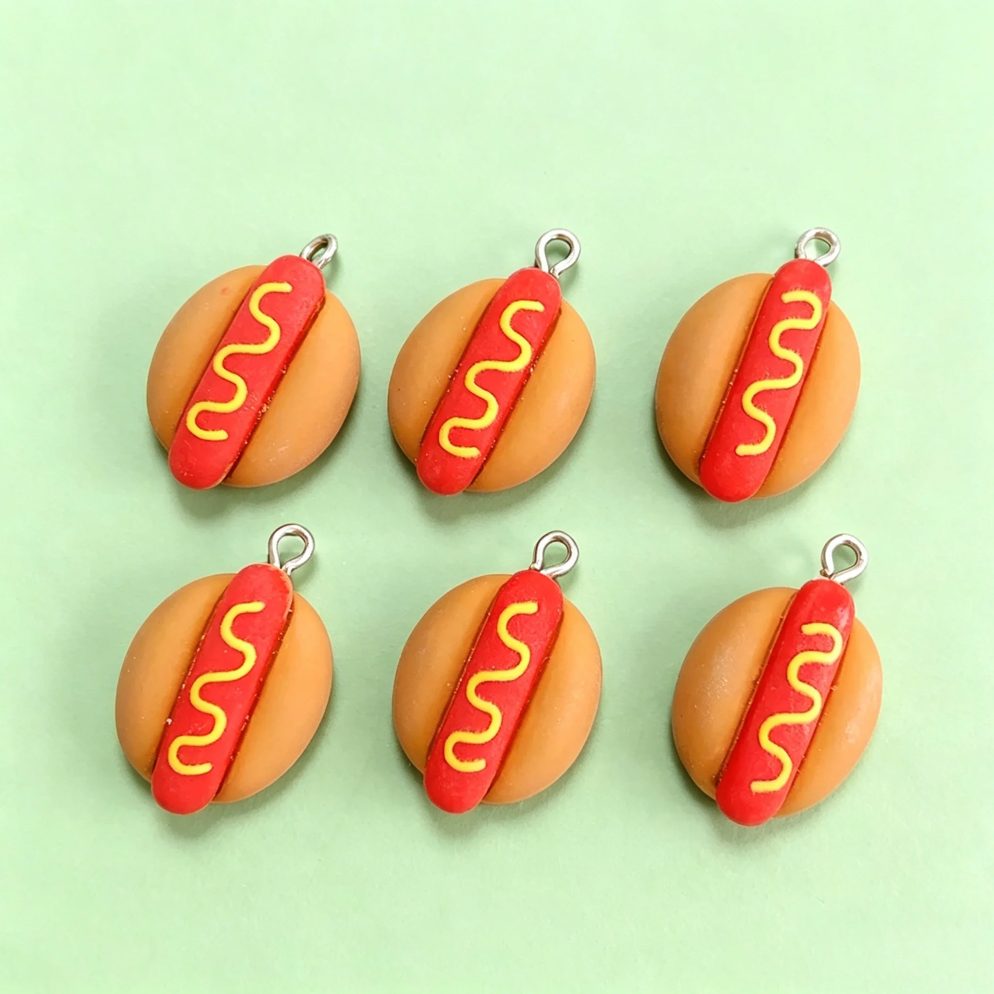 10Pcs Cute Mini Hot Dog Resin  - Resin Art Box ulasan dan harga