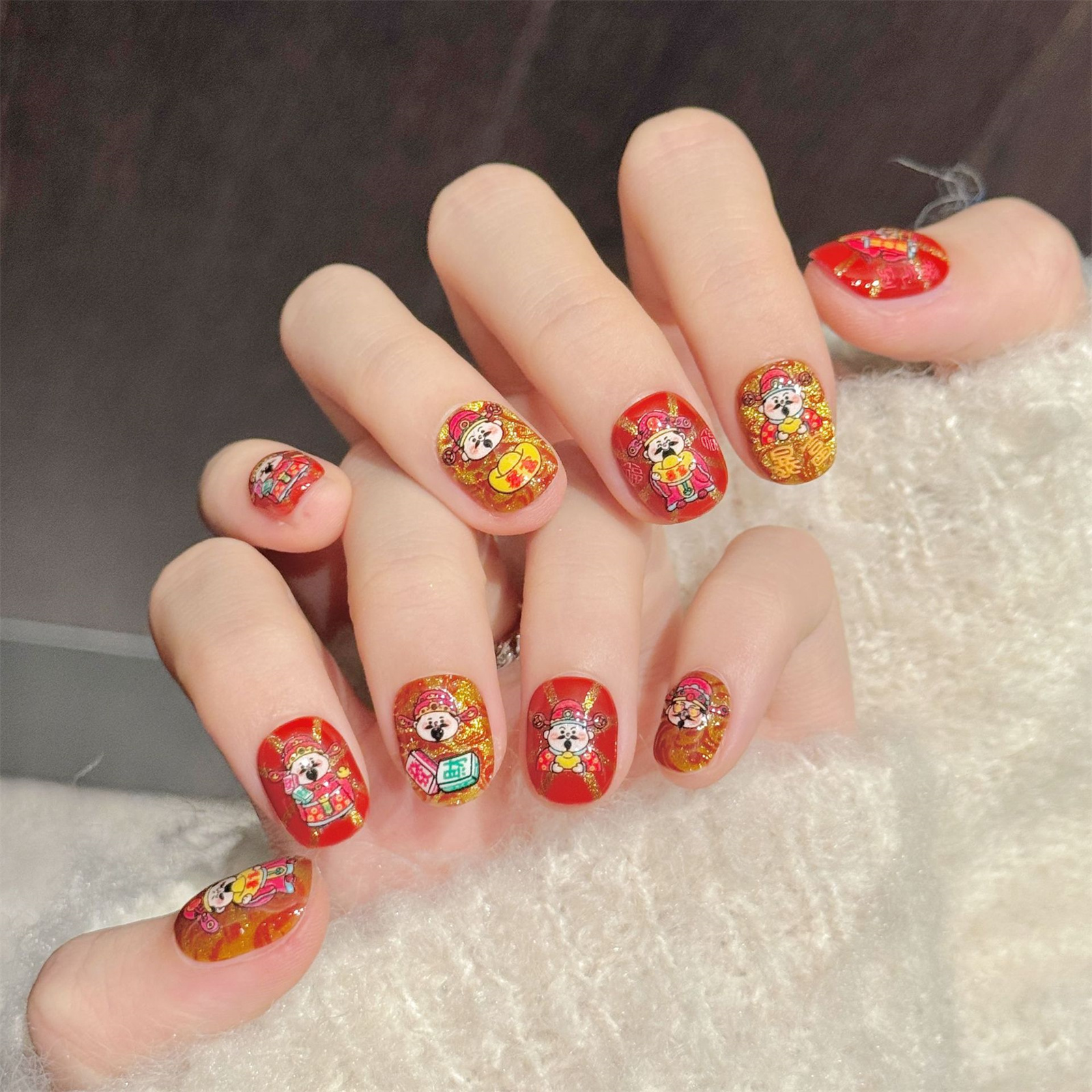 10pcs Handmade Golden Red New  - Resin Art Glitter ulasan dan harga