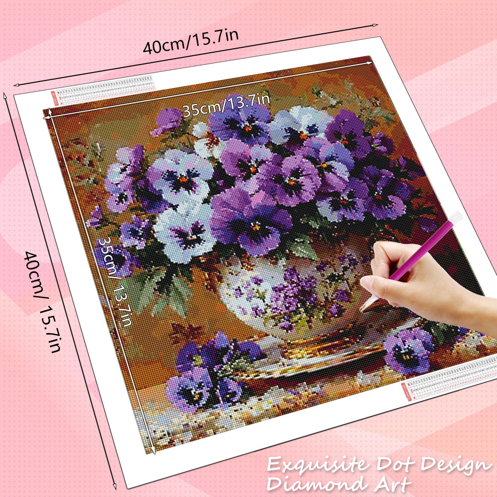 HUACAN 5D Diamond Mosaic Rose  - Resin Art Rose ulasan dan harga