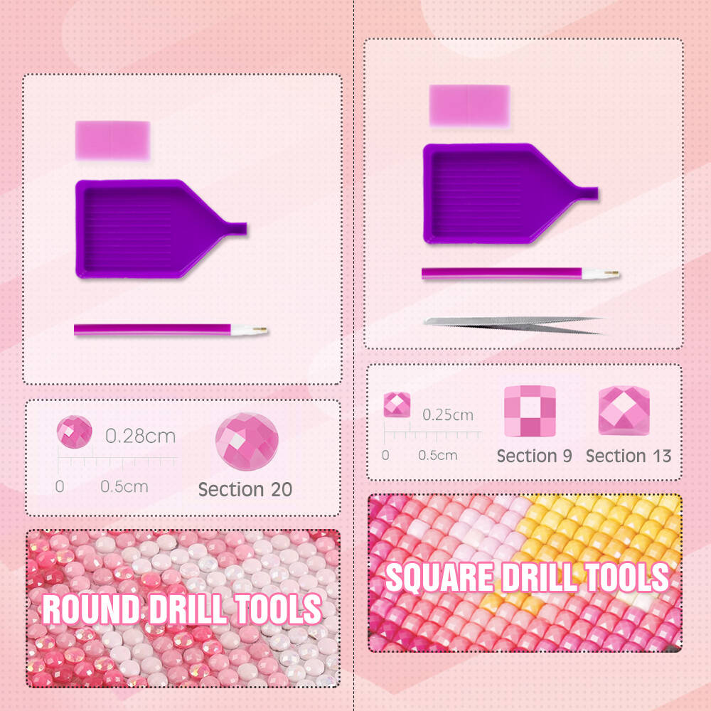 HUACAN 5D Diamond Mosaic Rose  - Resin Art Rose ulasan dan harga