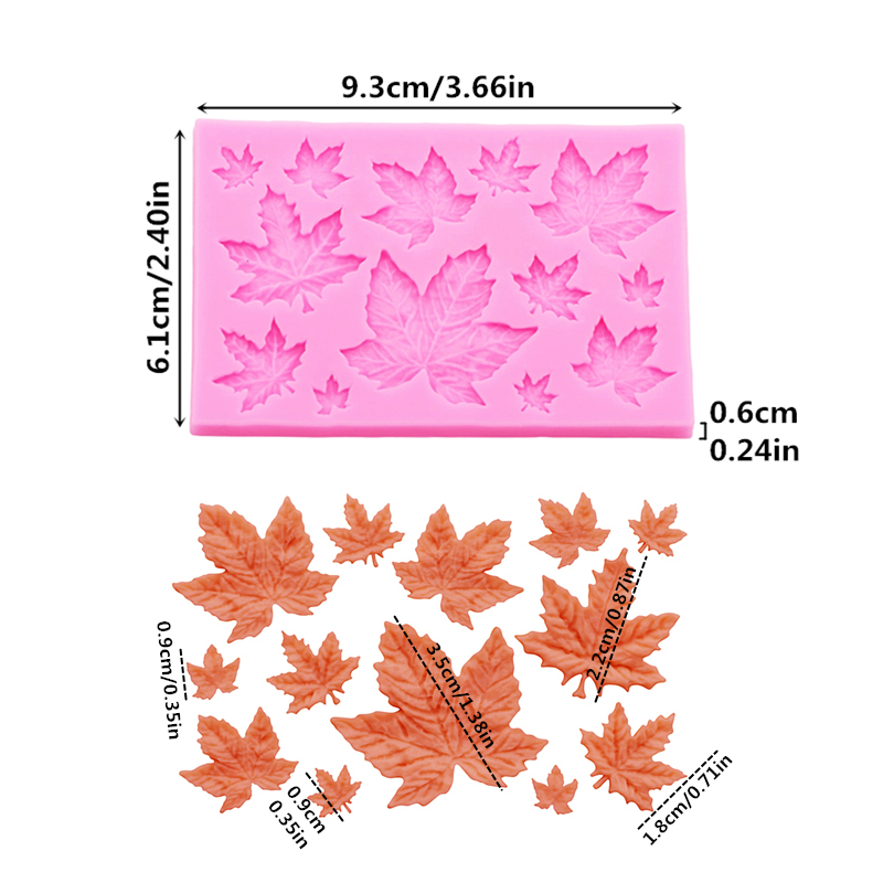 GJ-61 DIY Leaf Maple Leaf Sili - Resin Art Clay ulasan dan harga