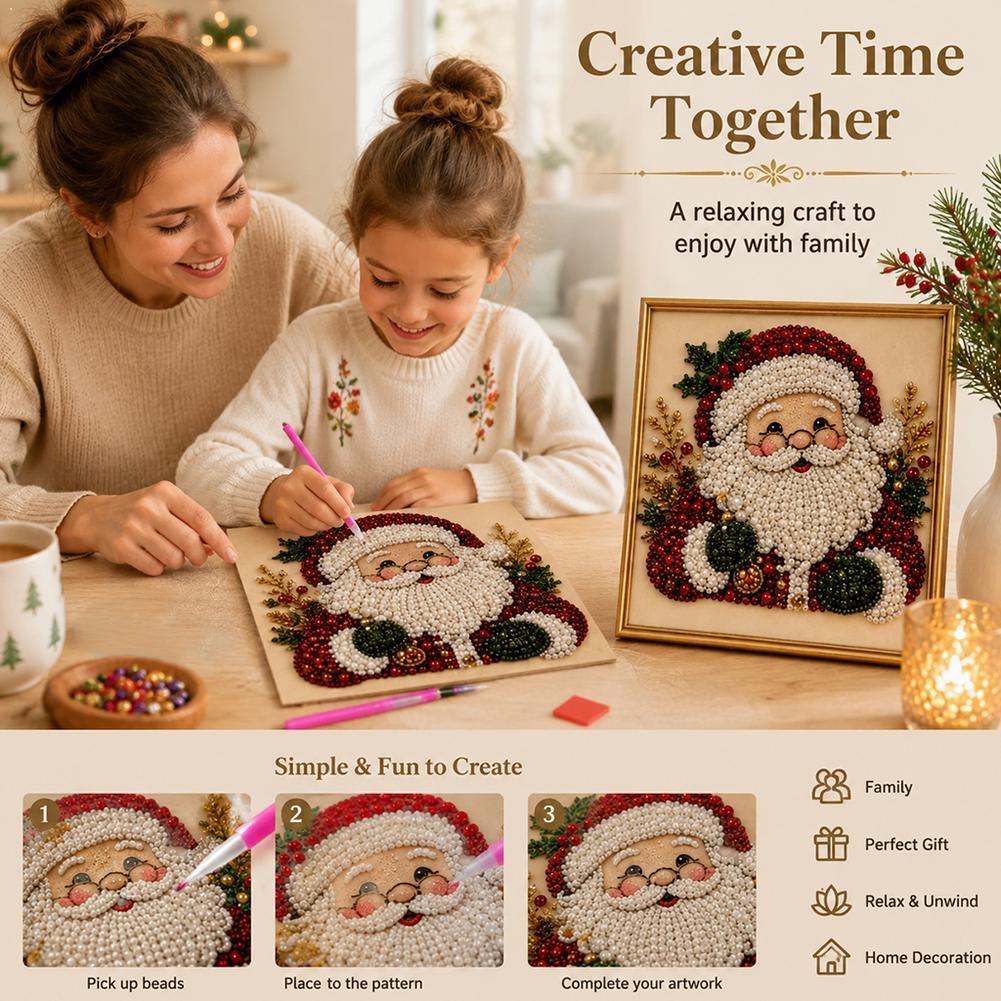 Christmas Santa Claus Pearl Ar - Resin Art Diy ulasan dan harga