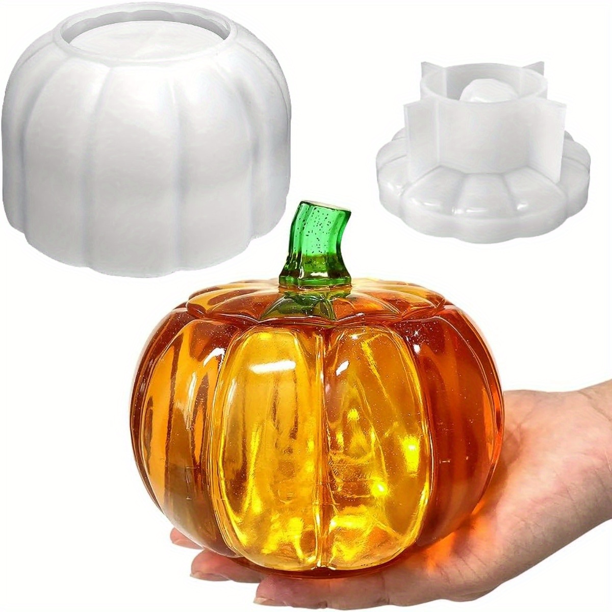 5'' Large Pumpkin Jar Mold, Ha - Resin Art Clay ulasan dan harga