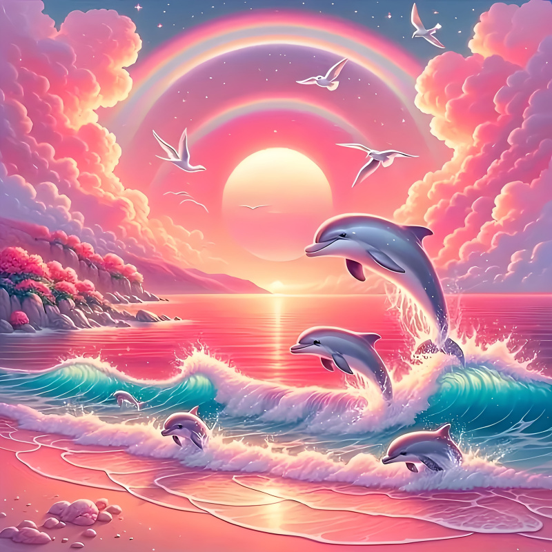 Diamond Painting Kit, Pink Sky - Resin Art Kits ulasan dan harga