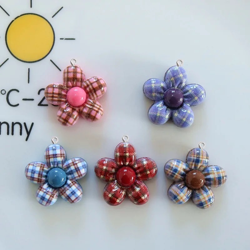 10Pcs Sweet Flower Planar Resi - Resin Art A Keychain ulasan dan harga
