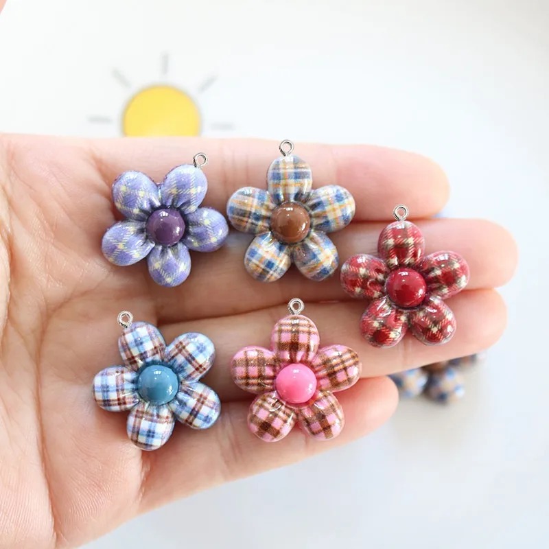 10Pcs Sweet Flower Planar Resi - Resin Art A Keychain ulasan dan harga