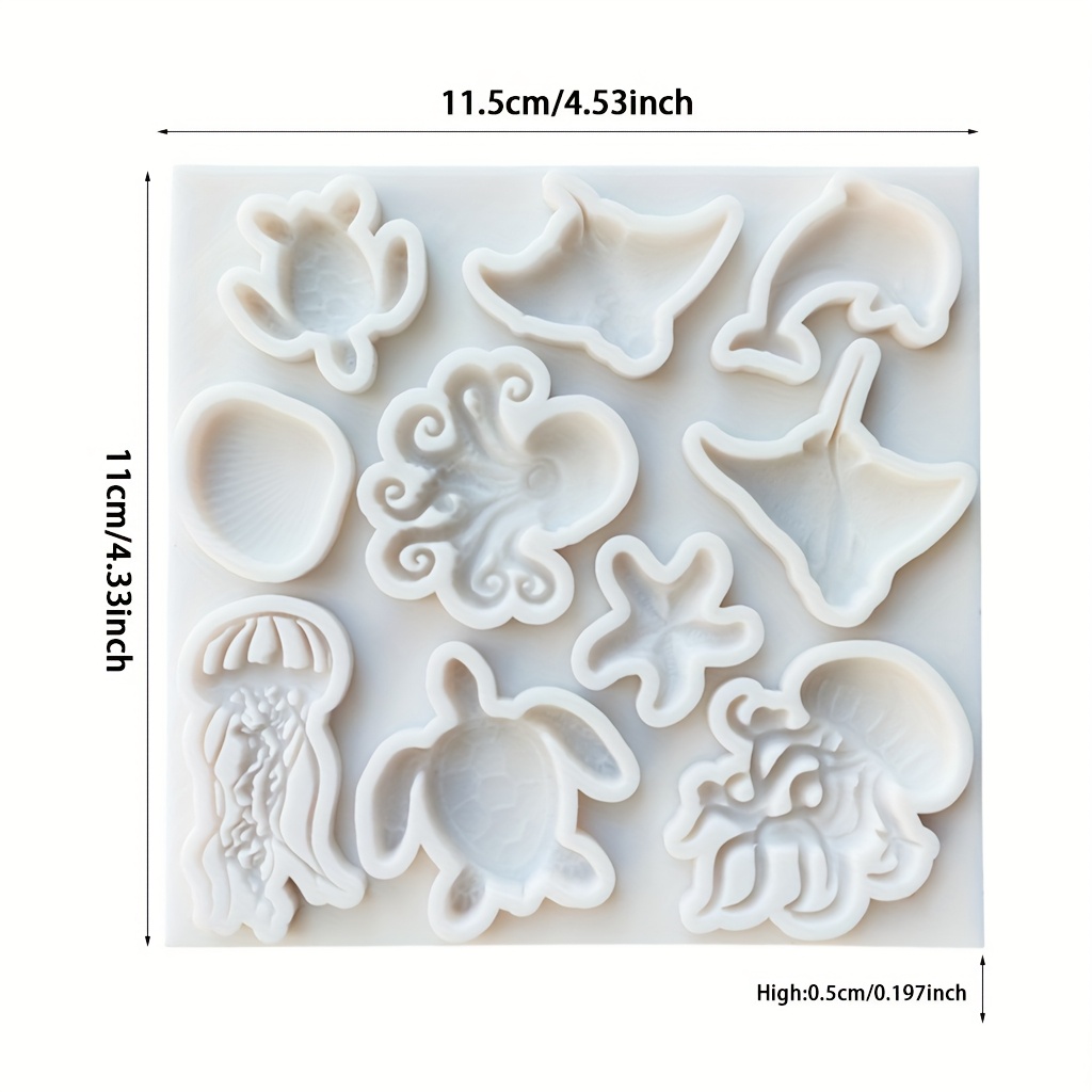 Sea Animal Silicone Mold Octop - Resin Art Clay ulasan dan harga