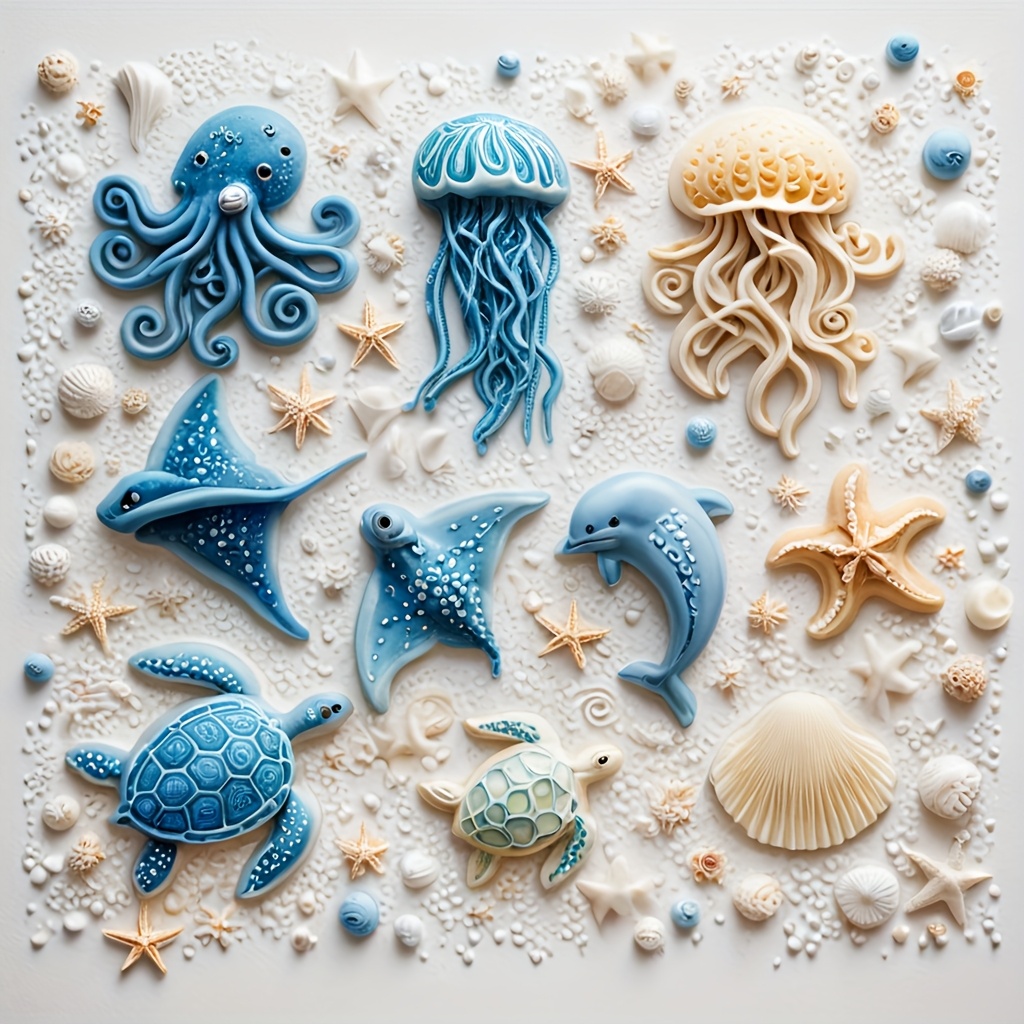 Sea Animal Silicone Mold Octop - Resin Art Clay ulasan dan harga